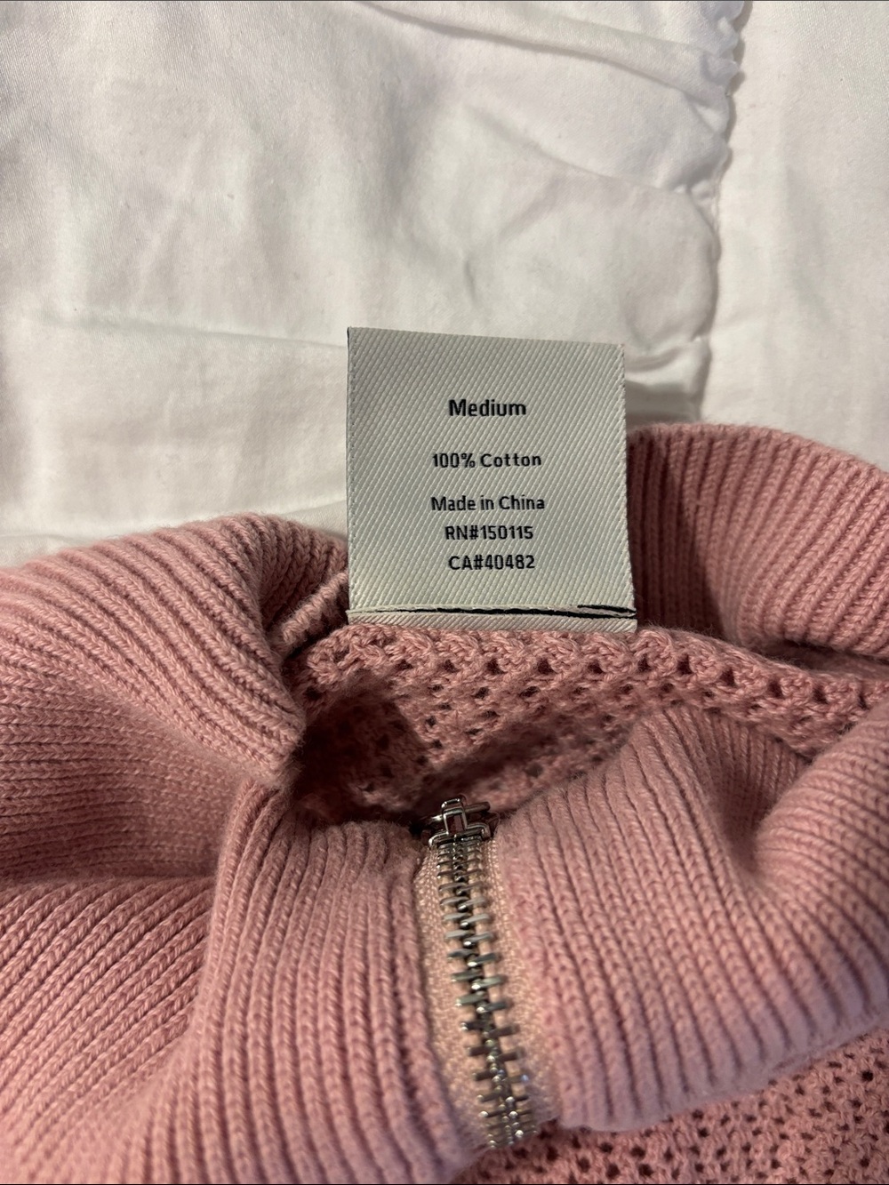 Varley Pink Openwork V-Neck Knit Sweater - Picture 8 of 8
